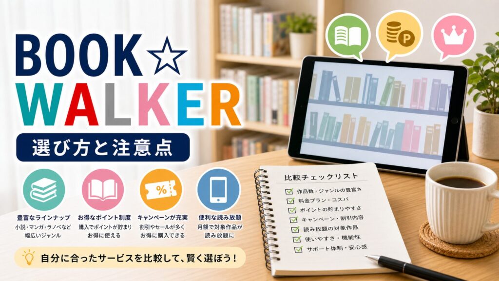 BOOK☆WALKERの比較ポイント｜選び方と注意点のアイキャッチ画像