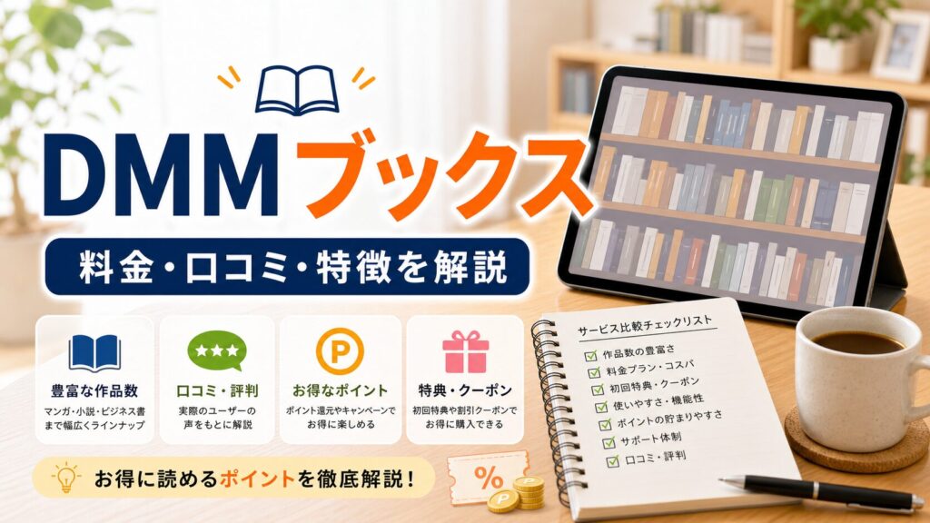 DMMブックスの電子書籍 セール dmm｜特徴と確認ポイントのアイキャッチ画像