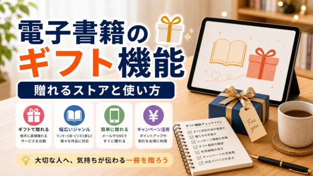 電子書籍のプレゼント(ギフト)機能があるストアと使い方|比較のアイキャッチ画像