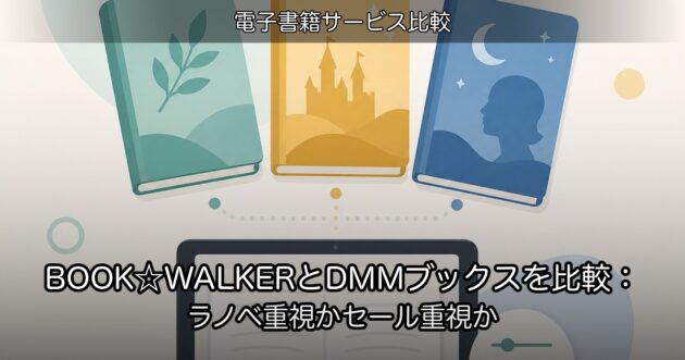 BOOK☆WALKERとDMMブックスを比較：ラノベ重視かセール重視か