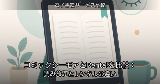コミックシーモアとRenta!を比較:読み放題とレンタルの違い