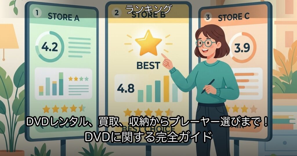 DVDレンタル、買取、収納からプレーヤー選びまで！DVDに関する完全ガイド