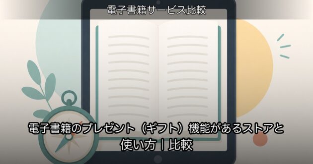 電子書籍のプレゼント（ギフト）機能があるストアと使い方｜比較