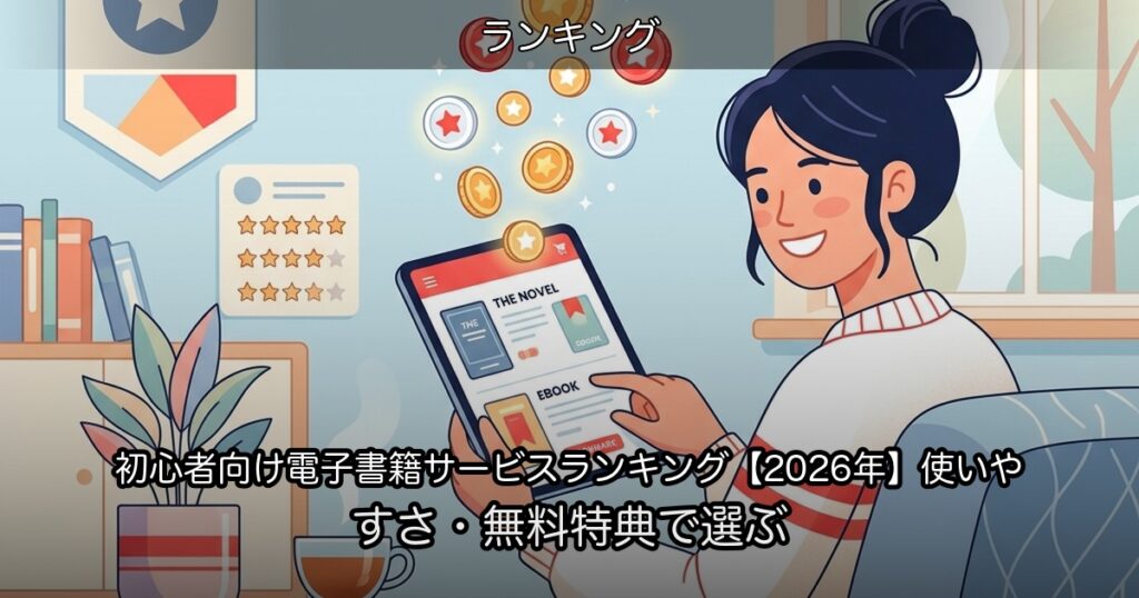 初心者向け電子書籍サービスランキング【2026年】使いやすさ・無料特典で選ぶ
