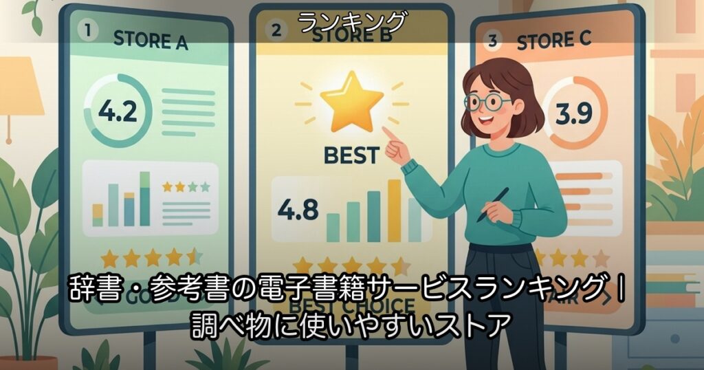 辞書・参考書の電子書籍サービスランキング｜調べ物に使いやすいストア