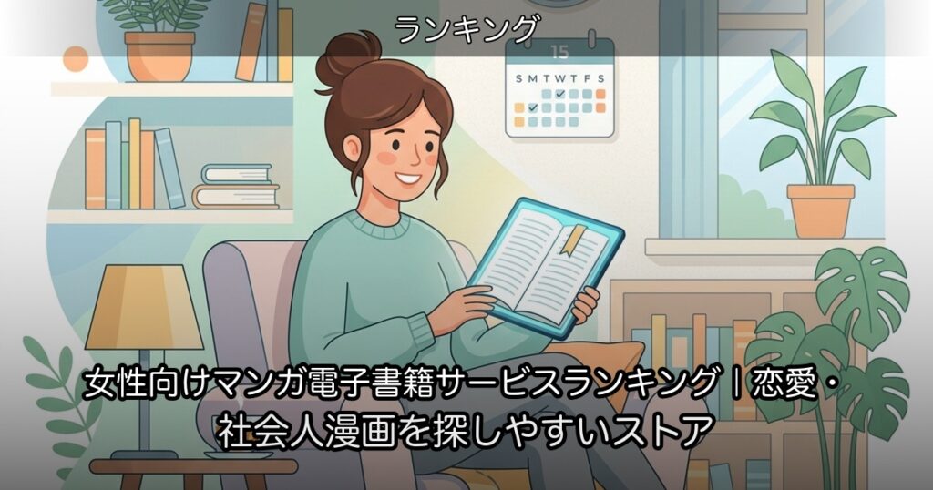 女性向けマンガ電子書籍サービスランキング｜恋愛・社会人漫画を探しやすいストア