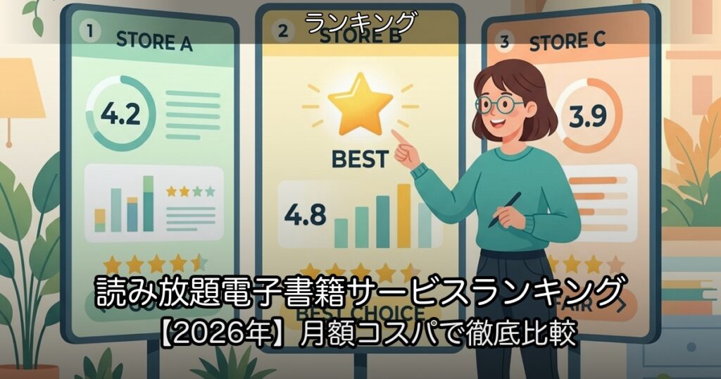 読み放題電子書籍サービスランキング【2026年】月額コスパで徹底比較