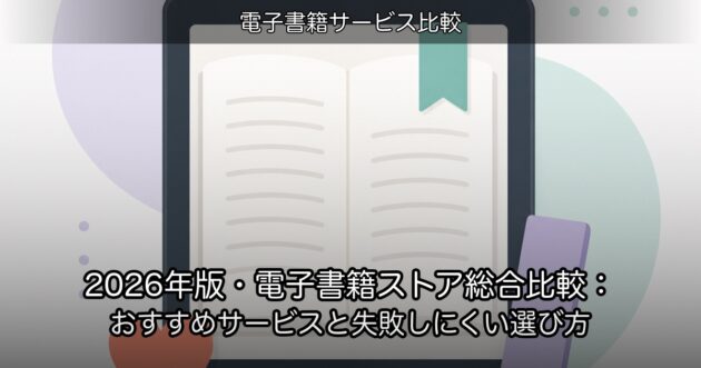 2026年版・電子書籍ストア総合比較:おすすめサービスと失敗しにくい選び方