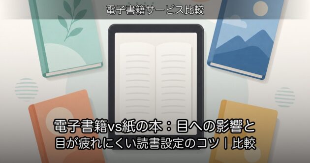 電子書籍vs紙の本：目への影響と目が疲れにくい読書設定のコツ｜比較