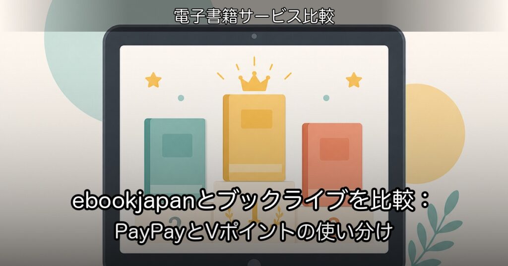 ebookjapanとブックライブを比較：PayPayとVポイントの使い分け