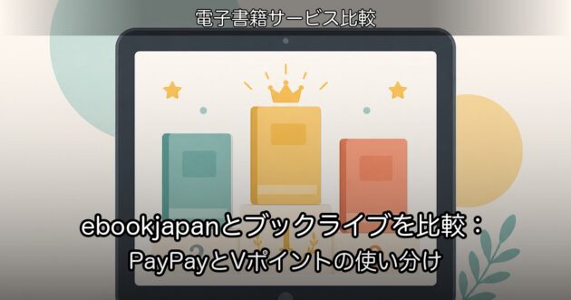 ebookjapanとブックライブを比較：PayPayとVポイントの使い分け