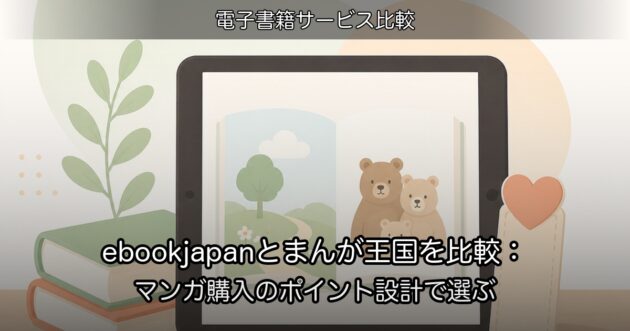 ebookjapanとまんが王国を比較：マンガ購入のポイント設計で選ぶ