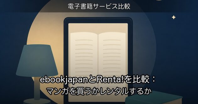 ebookjapanとRenta!を比較:マンガを買うかレンタルするか