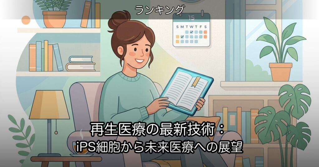 再生医療の最新技術：iPS細胞から未来医療への展望