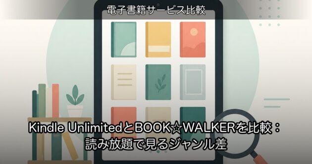 Kindle UnlimitedとBOOK☆WALKERを比較：読み放題で見るジャンル差