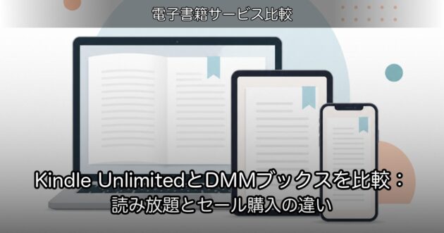 Kindle UnlimitedとDMMブックスを比較：読み放題とセール購入の違い