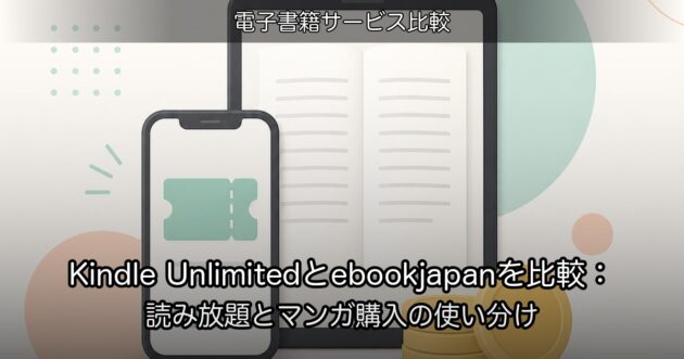 Kindle Unlimitedとebookjapanを比較：読み放題とマンガ購入の使い分け