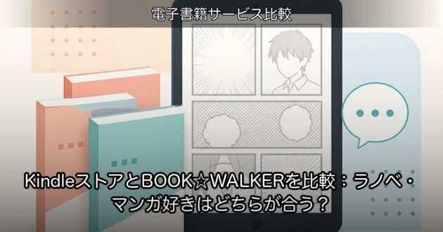 KindleストアとBOOK☆WALKERを比較：ラノベ・マンガ好きはどちらが合う？