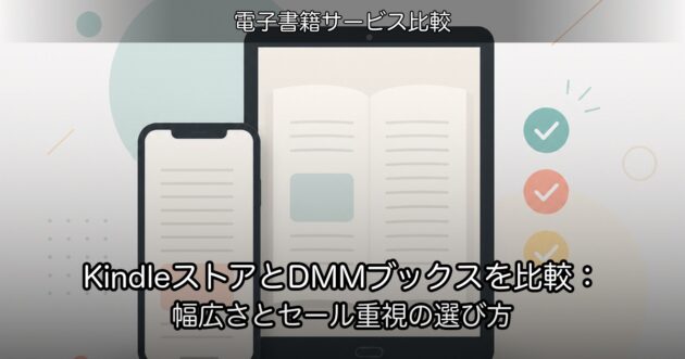 KindleストアとDMMブックスを比較：幅広さとセール重視の選び方
