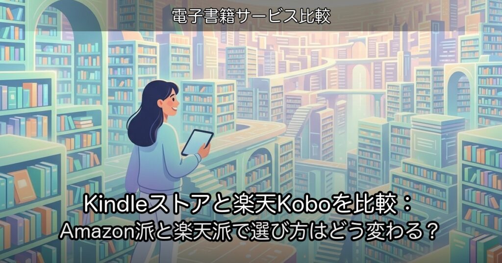 Kindleストアと楽天Koboを比較：Amazon派と楽天派で選び方はどう変わる？