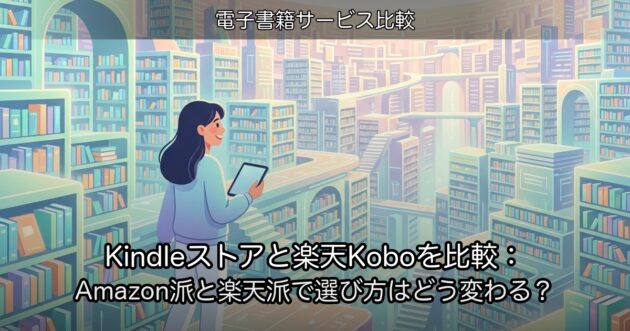 Kindleストアと楽天Koboを比較：Amazon派と楽天派で選び方はどう変わる？