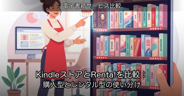 KindleストアとRenta!を比較：購入型とレンタル型の使い分け