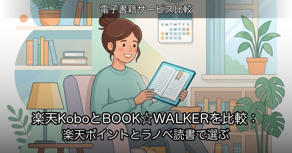 楽天KoboとBOOK☆WALKERを比較：楽天ポイントとラノベ読書で選ぶ