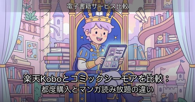 楽天Koboとコミックシーモアを比較：都度購入とマンガ読み放題の違い