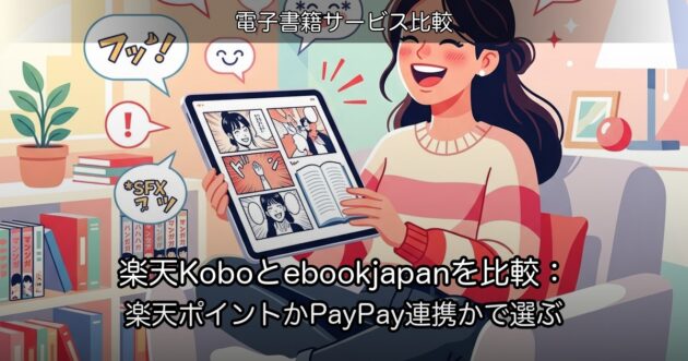 楽天Koboとebookjapanを比較：楽天ポイントかPayPay連携かで選ぶ