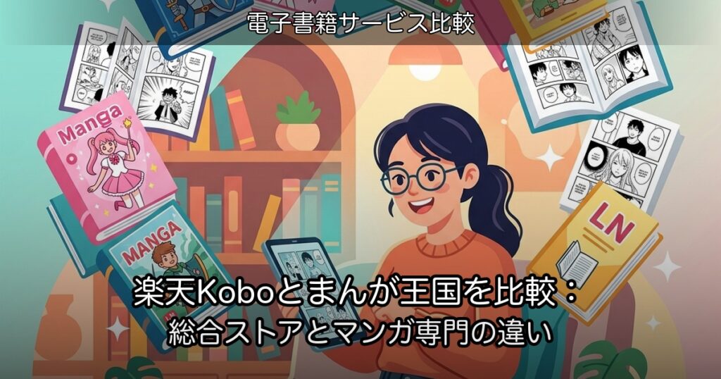 楽天Koboとまんが王国を比較：総合ストアとマンガ専門の違い