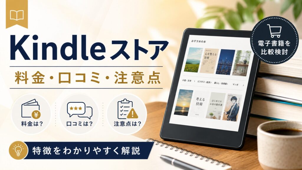 Kindleの電子書籍は使いやすい？読み放題・端末・デメリットのアイキャッチ画像