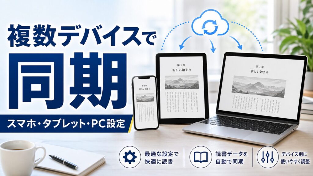 複数デバイス（スマホ・タブレット・PC）で同期して読む最適な設定｜比較のアイキャッチ画像