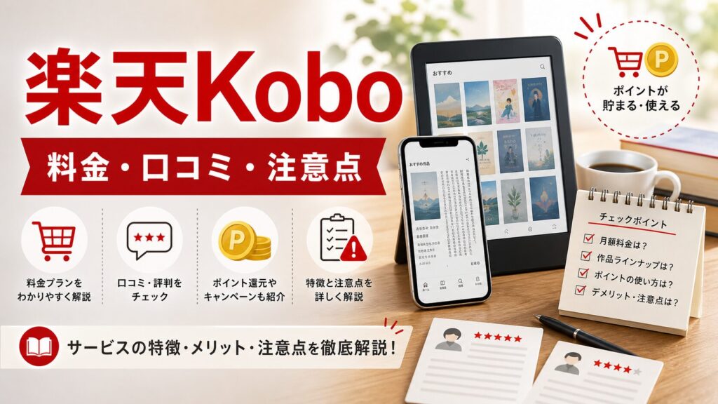 楽天Koboの比較ポイント｜選び方と注意点のアイキャッチ画像