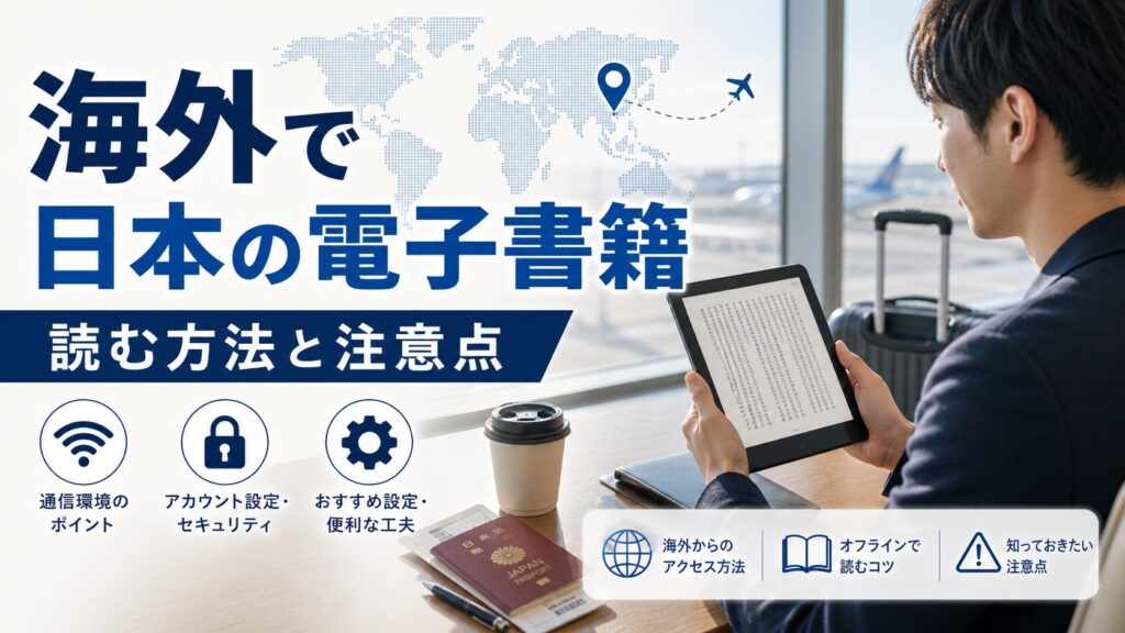 海外在住・出張時に日本の電子書籍を問題なく読む方法｜比較のアイキャッチ画像