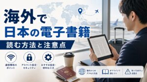 海外在住・出張時に日本の電子書籍を問題なく読む方法｜比較のアイキャッチ画像