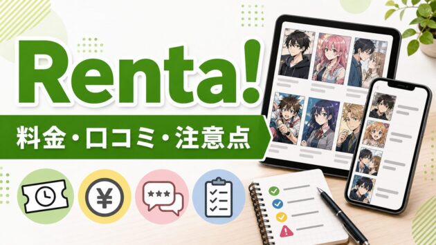 Renta!の電子書籍 レンタル｜特徴と確認ポイントのアイキャッチ画像