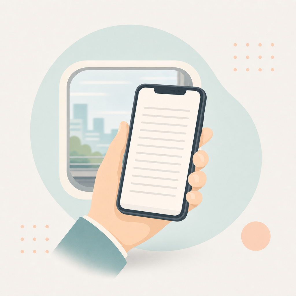 スマホで電子書籍の読書ログを確認するイメージ